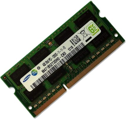 وحدة ذاكرة RAM خطية ثنائية المقبس 4GB DDR3 PC3-12800 1600 ميجاهرتز بـ204 دبوس من سامسونج. موديل M471B5273DH0-CK0